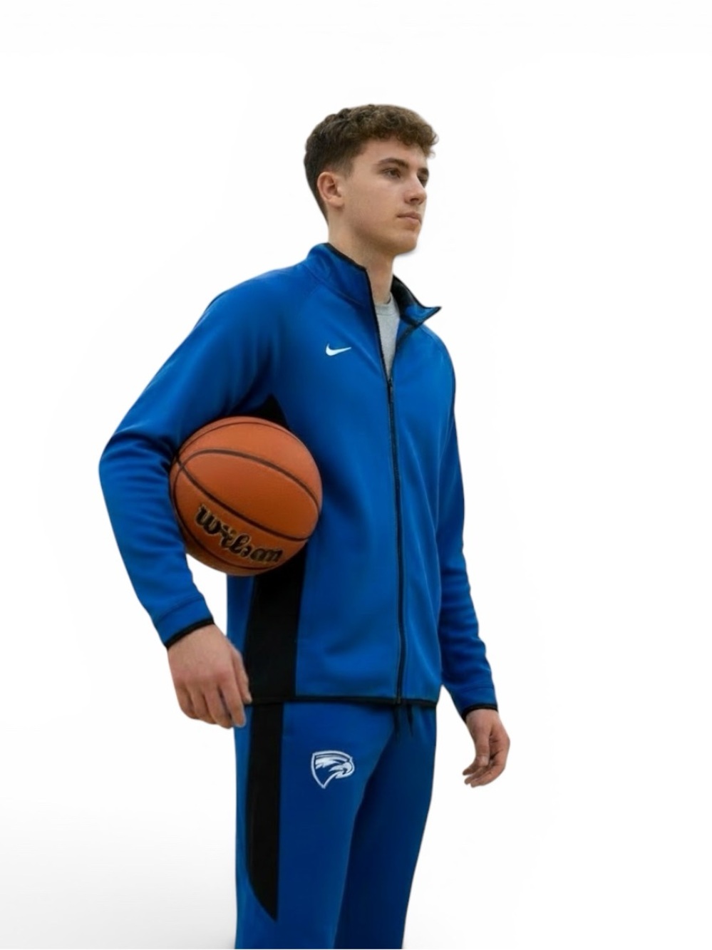 Mens Nike Basketball Showtime Set Royal Blue Eagle Logo Full Zip Hoodie Pant XS